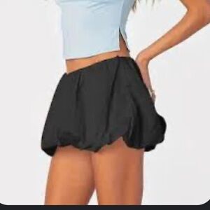 Black Sheer Layered mini Shorts skirt.